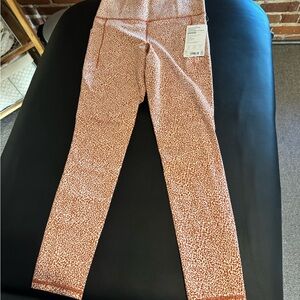 Athleta Red Patterned Leggings